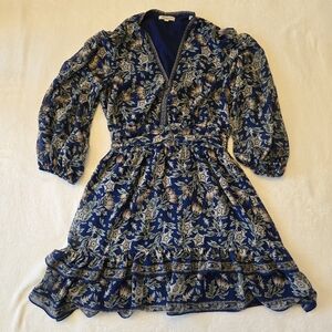 Max Studio Blue Floral Dress Size Small
